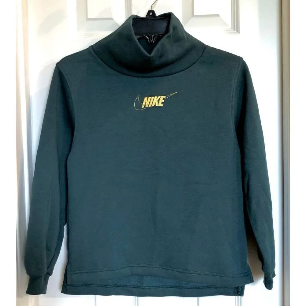 NIKE - NWT 🎉HP🎉Girls Sz M Nike Sportswear Club Fleece Long Sleeve Funnel-Neck